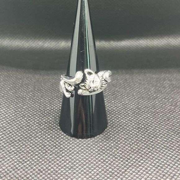 Sterling Silver Adjustable Cat Ring-Perfect for Cat Lovers - Picture 6 of 8